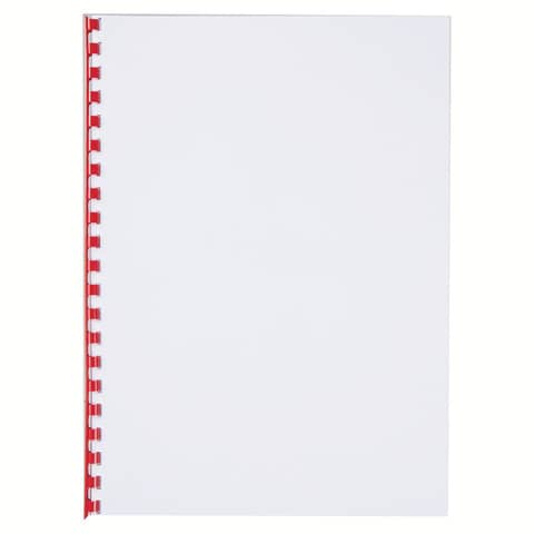 Dorsi plastici CombBind a 21 anelli - 8 mm A4 - fino a 45 fogli - conf da 100 dorsi GBC rosso - 4028214
